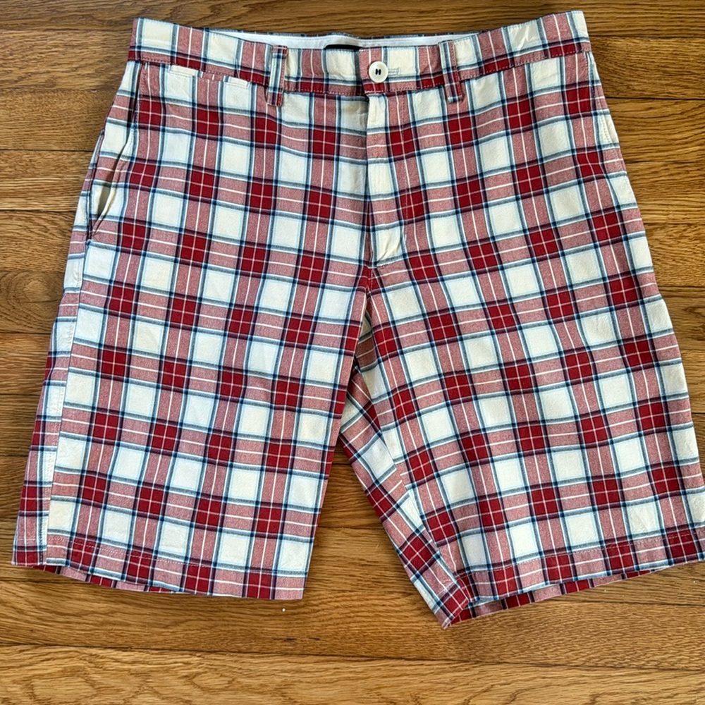 Banana Republic Plaid Flat Front Shorts